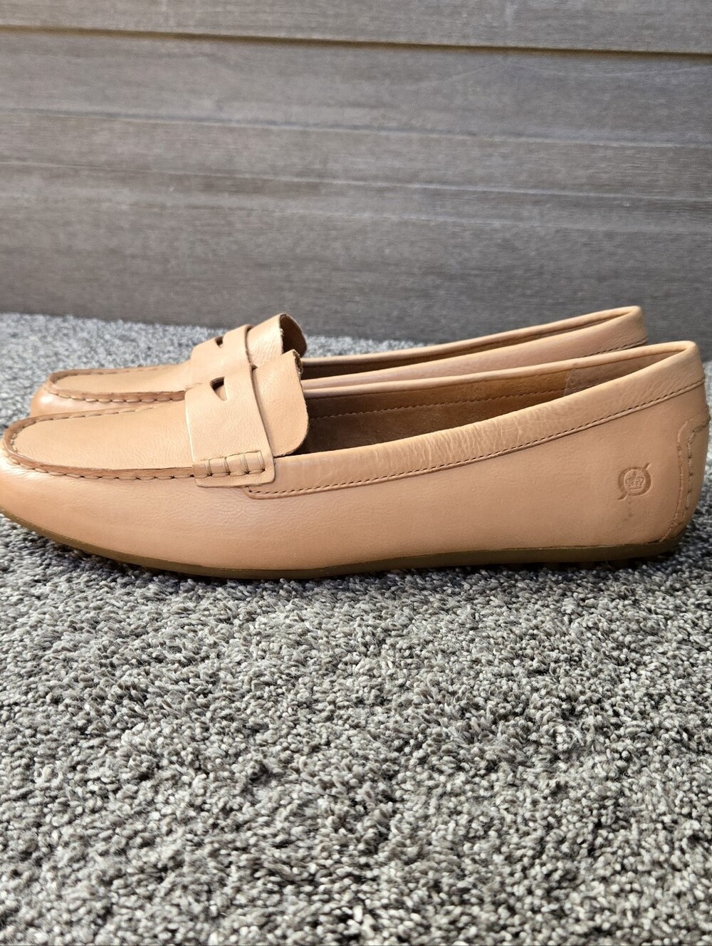 Born Finley Tan Leather Penny Loafers NEW size 10 - Picture 4 of 10